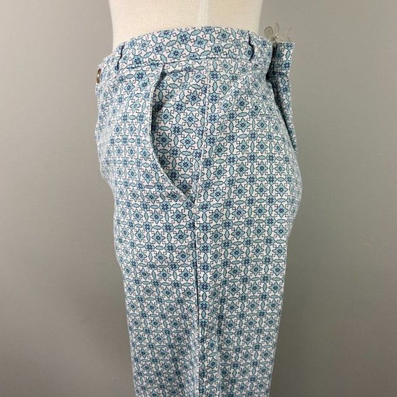 CALLIOPE Blue & White Arabesque‎ Print Straight Leg - Picture 5 of 11